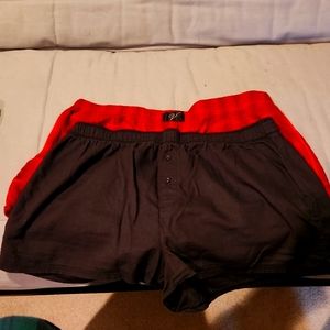 Victoria's Secret sleep shorts,  2 pairs size medium.  One Pink and one VS